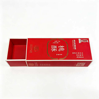 Boîte cadeau personnalisée rouge et or style chinois pour pâtisseries, emballage tiroir traditionnel pour biscuits, boîte à gâteaux avec estampage à chaud or, boîte en papier OEM