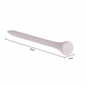 Очень низкая цена 2 3/4 дюйма 70 мм Длинные Простые Белые Деревянные гольфы - Product Image 2