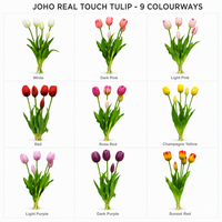 Lot de 5 têtes de tulipes artificielles effet naturel, vente en gros, OEM, ODM, pour acheteurs professionnels, devis sur commande, vente en lot, sourcing B2B, approvisionnement direct