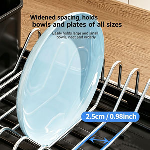 Égouttoir à vaisselle compact extensible en acier inoxydable, personnalisable avec logo et couleur, pour comptoir de cuisine - Product Image 2