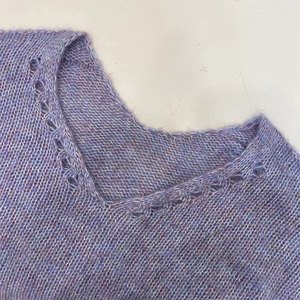 Suéter de Punto para Mujer, Cuello en V, Color Sólido, con Orificios, Diseño Elegante, Fabricación en China, Precio al por Mayor, OEM, ODM - Product Image 4