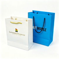Sac en papier personnalisé avec nom imprimé, sac de shopping en papier avec logo de marque, sac de transport en papier sur mesure avec poignées, sac d'emballage cadeau pour la vente au détail