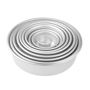 4/8/10/12/16 Zoll Runde Kuchenform Chiffon-Kuchen Backform Aluminiumlegierung Pudding-Käsekuchen-Formen-Set mit Abnehmbarem Boden - Product Image 3
