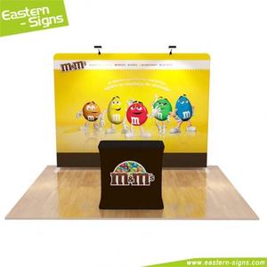 Logotipo personalizado <span class=keywords><strong>de</strong></span> aluminio <span class=keywords><strong>de</strong></span> tela elástica recto impreso Pantalla <span class=keywords><strong>de</strong></span> pared <span class=keywords><strong>de</strong></span> doble cara tensión Banner Feria Comercial soporte <span class=keywords><strong>de</strong></span> fondo - Product Image 4
