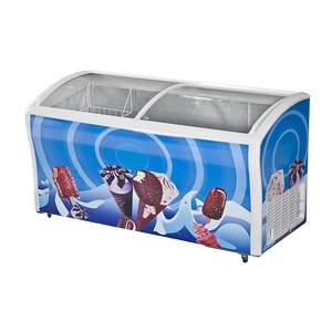 Congelador Horizontal con Puerta de Vidrio Deslizante para Exhibición de Hielo en Supermercados, 510L - Product Image 1
