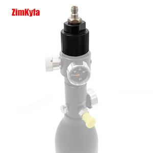 Adaptador de Aleación de Aluminio Negro para Roscas G1/2-14, Regulador de CO2 HPA con Conector Rápido de 8mm Macho/Hembra - Product Image 2