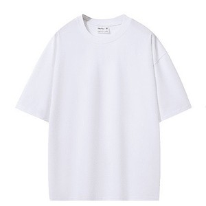 Camiseta de Manga Corta de Doble Hilo, 280g, Cuello Redondo, Color Sólido, 100% Algodón, Ropa Casual para Hombre - Product Image 2