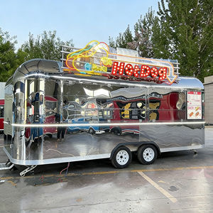 รถเข็นขายอาหารเคลื่อนที่แบบมีไฟนีออน ดีไซน์โดดเด่นด้วยแสงสว่างสำหรับขายเครื่องดื่มและอาหารทอด โครงสร้างเหล็กแข็งแรงพร้อมล้อลื่น - Product Image 4