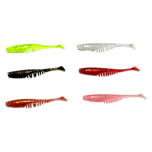 Señuelo Blando Bicolor con Cola en T <span class=keywords><strong>Shark</strong></span> Man DR03A 5.5CM/7CM con Anzuelos de Pesca de Fondo de Plástico, Atrae Salmón, Carpa y Pez Mandarín - Product Image 1