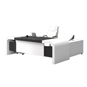 Escritorio Ejecutivo Moderno con Estante de Almacenamiento, Muebles de Oficina para Gerente o CEO, Estación de Trabajo - Product Image 3
