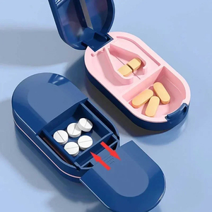 Wholesale Medicine Pill Cutter Box Portable Useful Holder <b>Tablet</b> Divider Case - Product Image 1