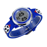 Montre numérique sportive haut de gamme de qualité supérieure pour enfants garçons âgés de 3 à 15 ans, résistante à l'eau 3 BAR, affichage LED, alarme lumineuse