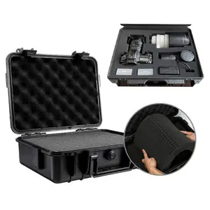플라스틱 안전 장비 케이스 방수 하드 캐리 도구 케이스 가방 스토리지 박스 카메라 사진 스폰지 도구