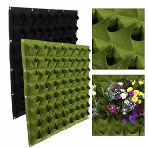 Maceta verde reutilizable para decoración de jardín o bolsas colgantes de fieltro para cultivo de verduras y frutas y flores - Product Image 2