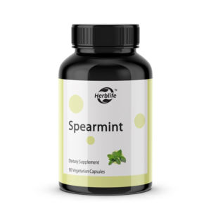 แคปซูลสมุนไพรออร์แกนิกสเปียร์มินท์ขายดีแบบ OEM/ODM, ใบสเปียร์มินท์ 1000 มก., ช่วยปรับสมดุลฮอร์โมน, ระบบย่อยอาหารและลำไส้, สำหรับ 30 วัน - Product Image 1