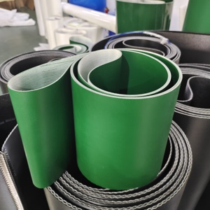 Endüstriyel taşıma 3mm kalın yeşil parlak polivinil klorür PVC konveyör bant - Product Image 2