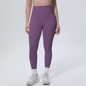 Leggings de yoga pour femmes, taille haute 28 pouces, effet ventre plat, séchage rapide, avec logo personnalisé, <span class=keywords><strong>pantalon</strong></span> d'entraînement - Product Image 2