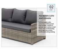 Chinesische Fabrik Möbel hersteller Gartenmöbel Gareden Freizeit Sofa garnitur Schwarze Korbs ofa garnitur Garten garnituren