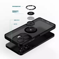 Étui de téléphone en TPU mat antichoc avec support de bague pour Infinix Hot 30I 20Play 50Pro 4G et autres séries