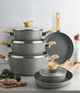 Bền phổ biến Granite không dính tráng nhôm nhà nấu ăn không dính tráng loạt các đồ nấu nướng đặt giả mạo đồ nấu nướng cho cắm trại - Product Image 2