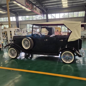 Voiture électrique vintage classique personnalisable en usine avec auvent, confortable pour le tourisme, noire, véhicule classique - Product Image 3