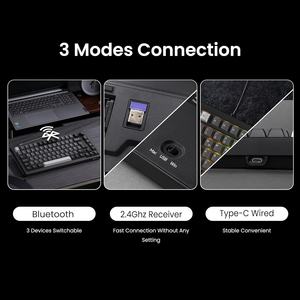 5075B PLUS ใหม่คีย์บอร์ดแม่เหล็<span class=keywords><strong>ก</strong></span>ไร้สาย3โหมด75% ISO layout hot-swap RGB USB-C พลาสติ<span class=keywords><strong>ก</strong></span>ที่ตั้งโปรแกรมได้ - Product Image 3