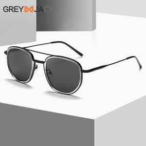 Gafas de sol polarizadas de doble viga de acero inoxidable Grey Jack, unisex, protección UV400, tipo 3, G034 - Product Image 2
