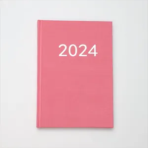 2024 Planejador A5 Personalizável Notebook Atacado Papel Diário Em Branco Reciclado Capa Diários De Luxo Jornal Escrita De Couro Genuíno