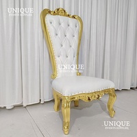 Luxus Royal Gold High Back Throne Stuhl Sofa für Erwachsene für Hotel Villa Vermietungen Party Esszimmer möbel für Wohnzimmer Schlafzimmer