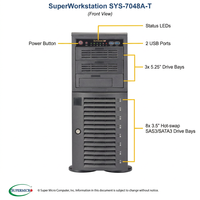 타워 랙마운트 서버 워크스테이션 SYS-7048A-TR 듀얼 소켓 제온 E5-2600 V3 V4 16 DIMM DDR4 8 핫스왑 베이 리퍼비시 중고