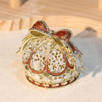 Idée cadeau Boîte à bijoux créative avec couronne en émail Boîte cadeau en papier pour couronne