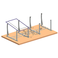 Support de panneaux solaires universel en aluminium réglable pour montage au sol 10 ° -45 °   Support de montage solaire pour structure de support photovoltaïque