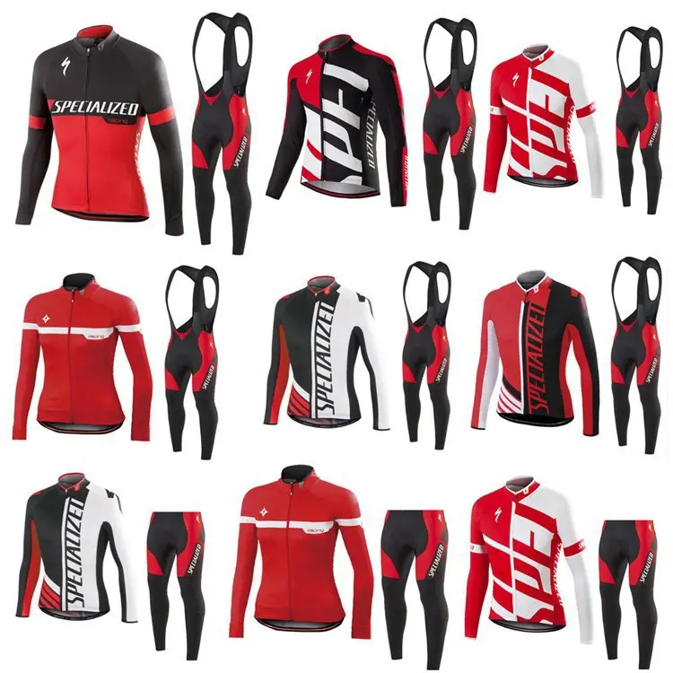 Winter long sleeve cycling clothing suit set for men leisure breathable custom cycling jersey wear