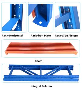 Étagères de stockage industrielles à usage intensif, système d'unités d'empilage, rayonnage à palettes en acier pour entrepôt en métal - Product Image 4