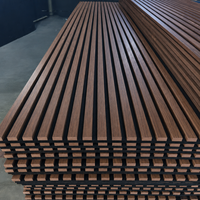 Panneaux muraux acoustiques en lattes de bois Akupanel PET, couleur personnalisée, absorption acoustique, résistants au feu, pour hôtel, vente en gros