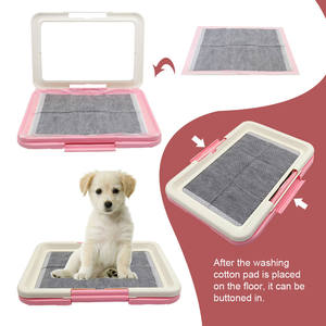 Bac à litière pour chat et petit chien, type plat avec grille, fixation rapide, fixation d'angle, empêche le repoussement des excréments - Product Image 3