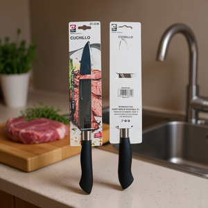 Cuchillo Meat Cleaver 20cm Black Handle Kitchen Knife For Cutting Meat - Product Image 2