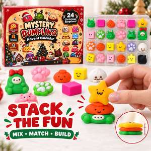 Calendario de Adviento de Navidad con Squishy de Dumpling de Toy Store, Caja Sorpresa, Surtido Especial de Juguetes Sensoriales Antiestrés para Exhibición - Product Image 3