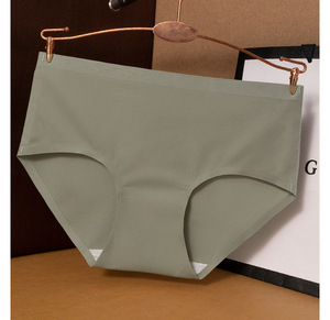 Culottes Bikini Femme Sans Coutures Quotidiennes Invisibles Légères Respirantes Taille Moyenne avec Logo à la Ceinture - Product Image 3
