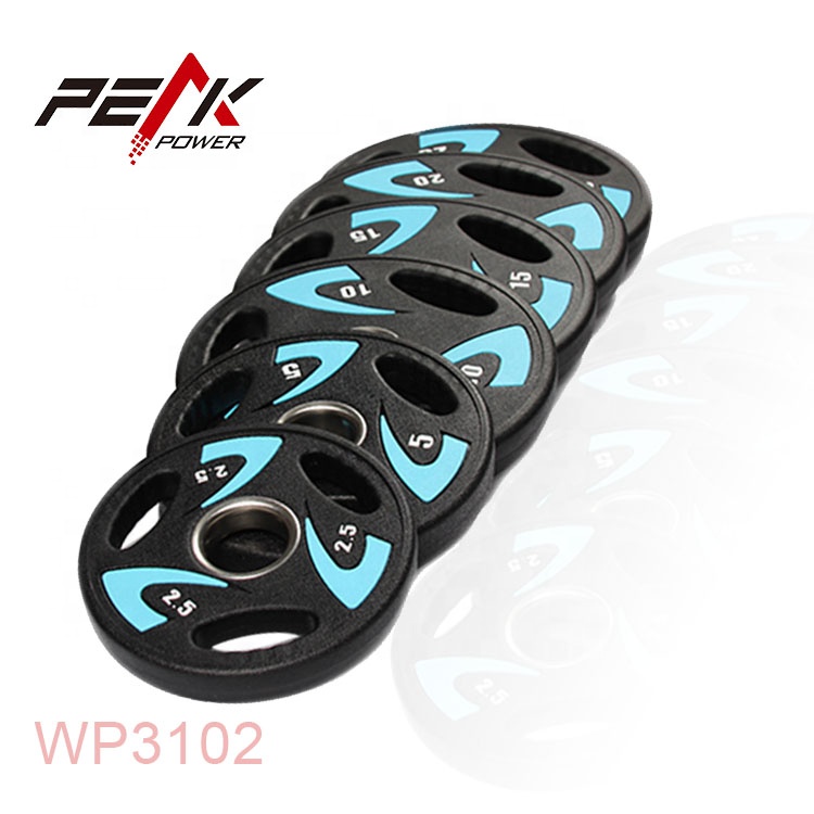 Полиуретановая пластина для тяжелой атлетики PeakPower PU 2,5 ~ 25 кг, 3 держателя