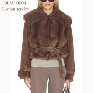 <span class=keywords><strong>Abrigo</strong></span> de Piel Sintética Ecológico, Chaqueta Corta Personalizada para <span class=keywords><strong>Mujer</strong></span>, Ropa de <span class=keywords><strong>Abrigo</strong></span> Cálida para Invierno, <span class=keywords><strong>Abrigo</strong></span> Grueso, Fabricante de Ropa OEM ODM - Product Image 1