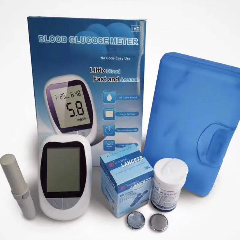 Hospital homecare portable code free quick blood sugar check glucose meter