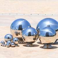 Miroir regardant boule en métal décoration extérieure boule en acier inoxydable
