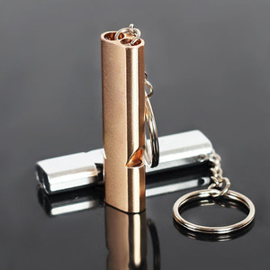 Sifflet de survie en métal, durable, à haute fréquence, pour situations d'urgence, avec porte-clés - Product Image 5