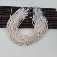 Chaîne de perles d'eau douce naturelles cultivées de qualité AA, de couleur blanche, de forme ronde, HB HB69 4-5 mm, pour la fabrication de bijoux
