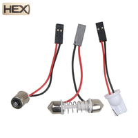 Adaptador de Conector de Luz de Panel Interior de Coche DC 12V T10 BA9S Festoon, Conector de Lámpara de Lectura Automática, Adaptador de Lámpara de Panel COB 5050SMD
