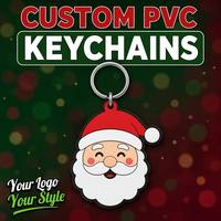 Porte-clés personnalisé en PVC pour Noël, idéal pour les fêtes, souvenirs d'hiver, porte-clés en caoutchouc découpé, ensemble de breloques bonhomme de neige personnalisées
