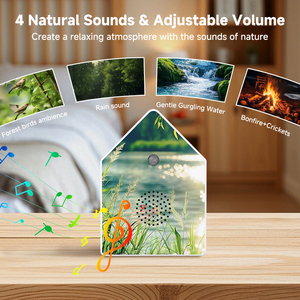Yun Factory, superventas, respetuoso con el medio ambiente, moderno, inteligente, altavoz para cantar pájaros, flor, hierba, patrón de impresión, música personalizada - Product Image 6