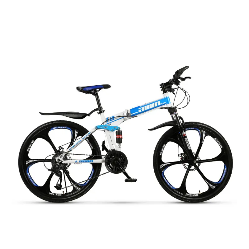FANDING 24/26 inch 3 Blades and 6 Blades 21 Speed Gear Shifters top Levels Alloy whole Wheel Folding Mountain Bike