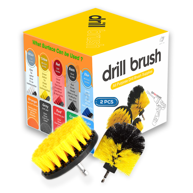 10 Pieces Electric Drill Cleaning Brush Power Scrubber Cleaning Brush Set